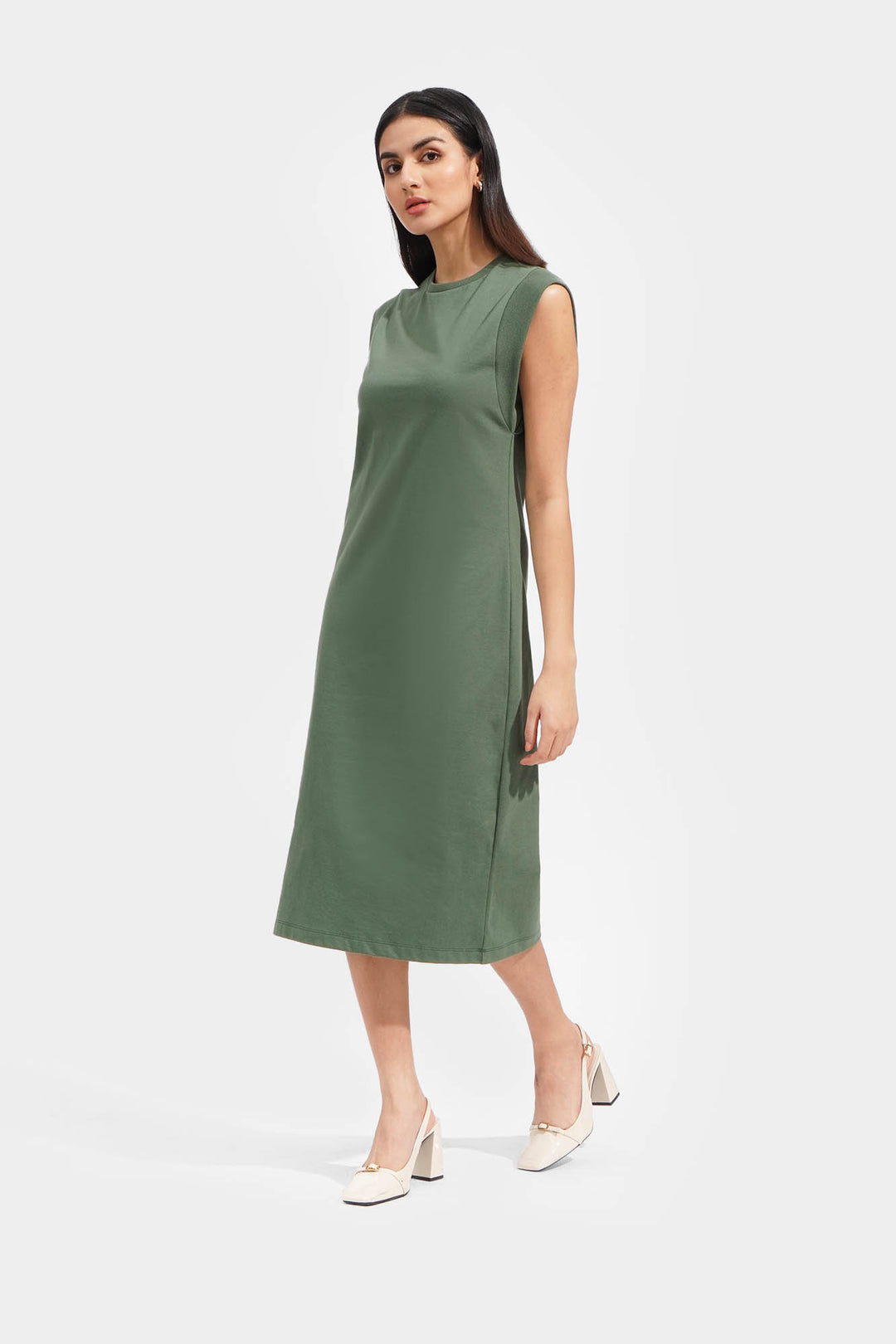 Closet Staples Ribbed Sleeve Shift Dress