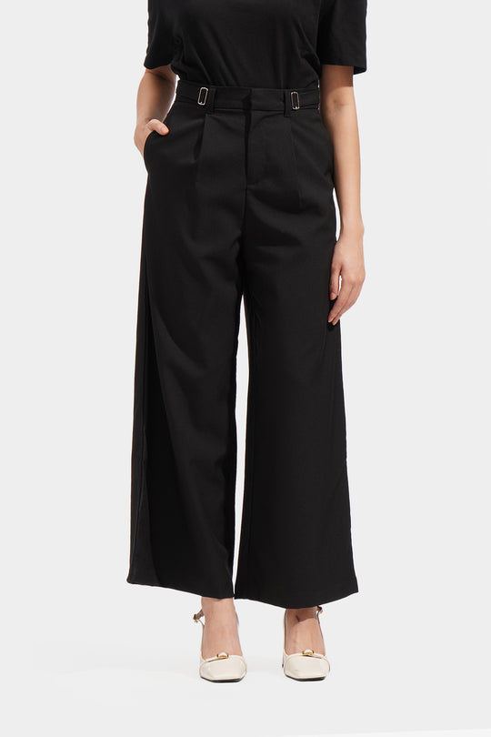 Fine Line Wide Leg Trousers