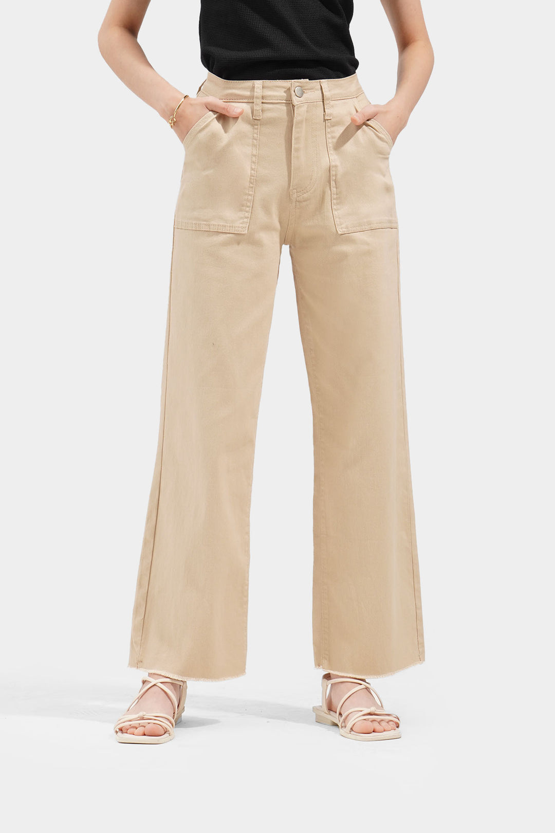 Patch Pocket Straight Pants