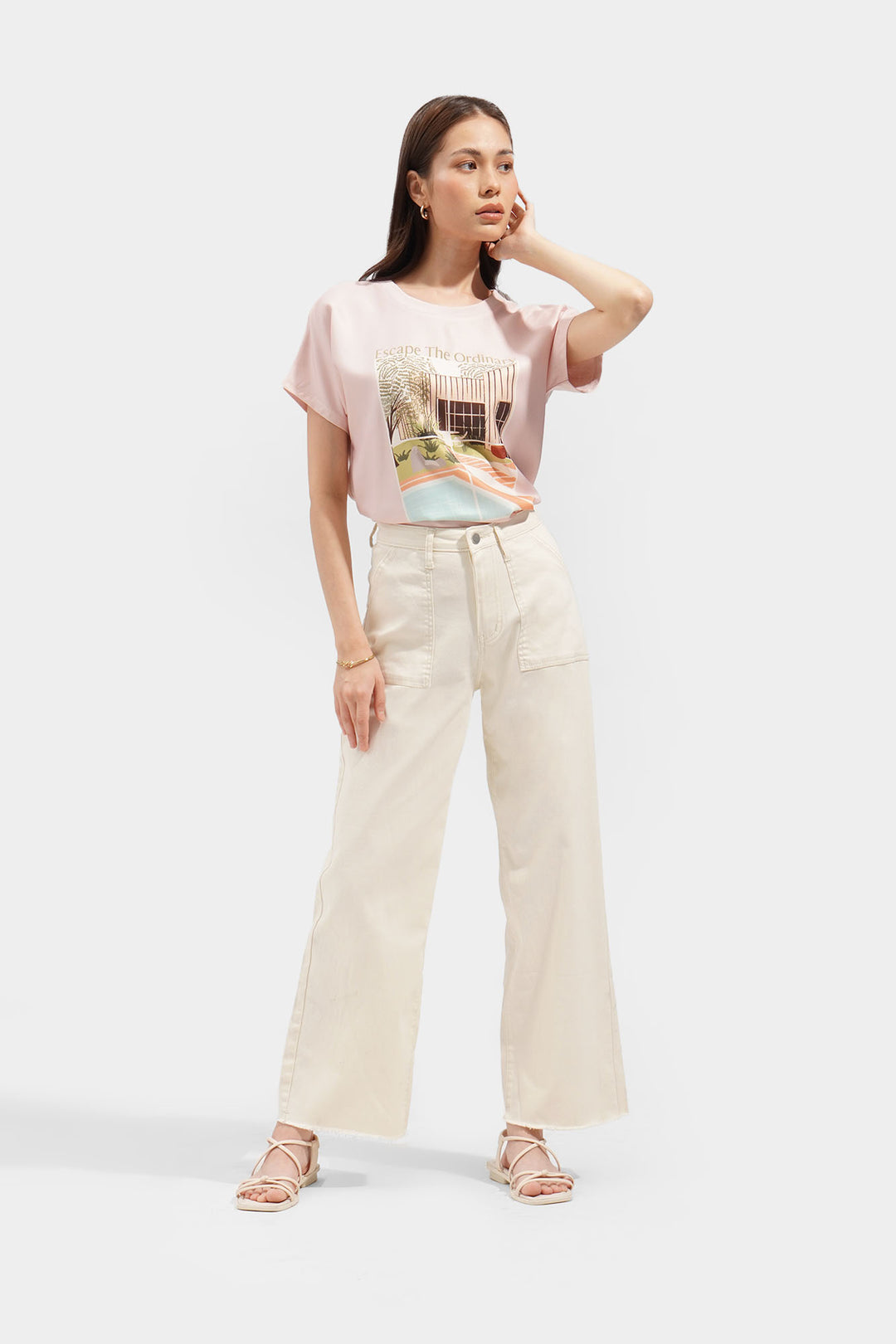 Patch Pocket Straight Pants