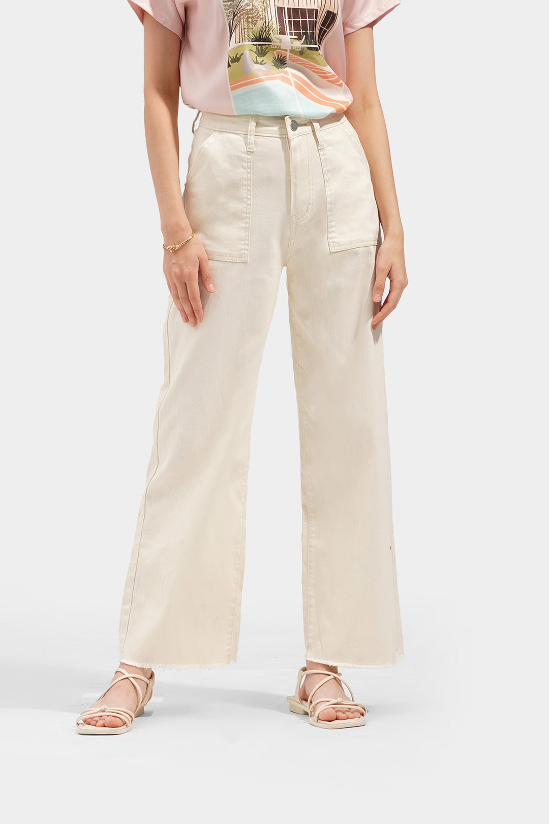 Patch Pocket Straight Pants