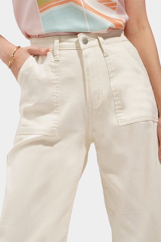 Patch Pocket Straight Pants