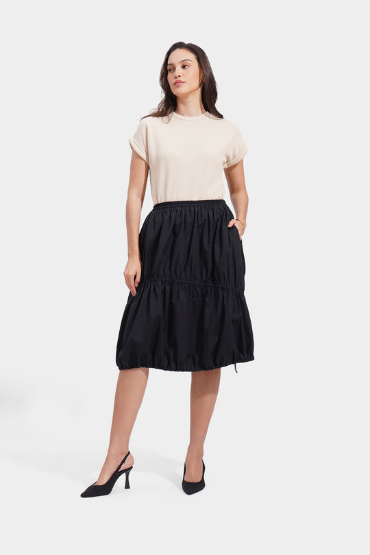 Ruched Front Skirt