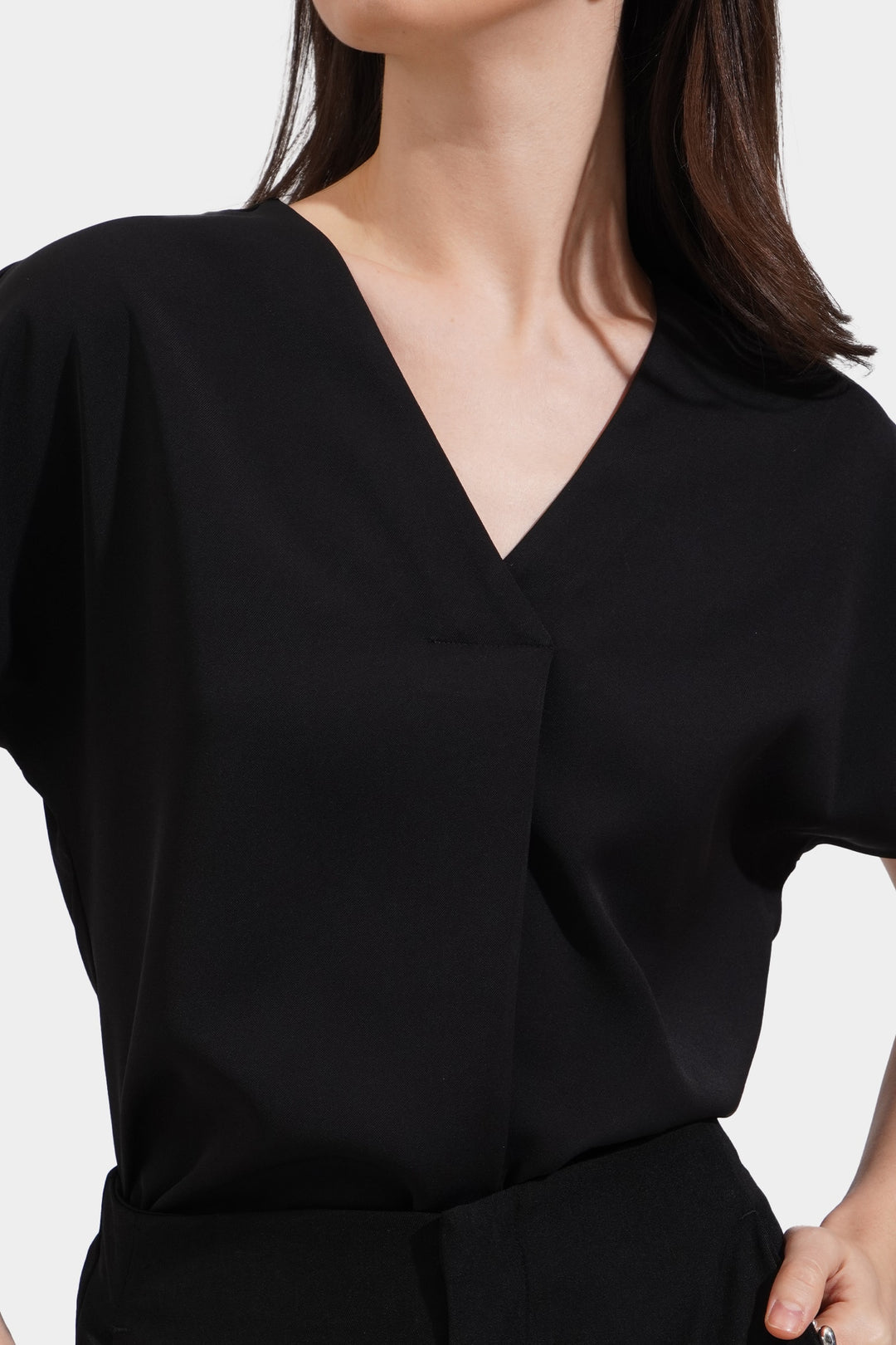 V-Neck Extended Sleeves Top