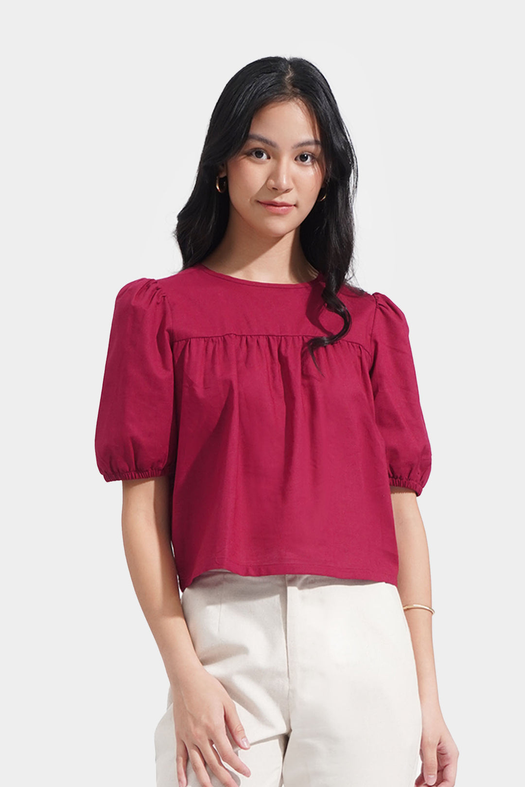 Babydoll Puff Sleeves Top